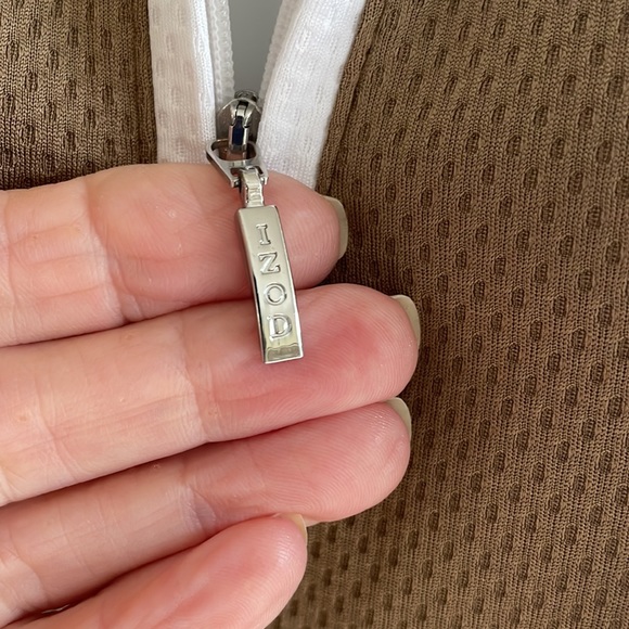 IZOD PERFORMANCE BASIX SLEEVELESS TOP BROWN WHITE SIZE S Excellent Condition! - Picture 6 of 8